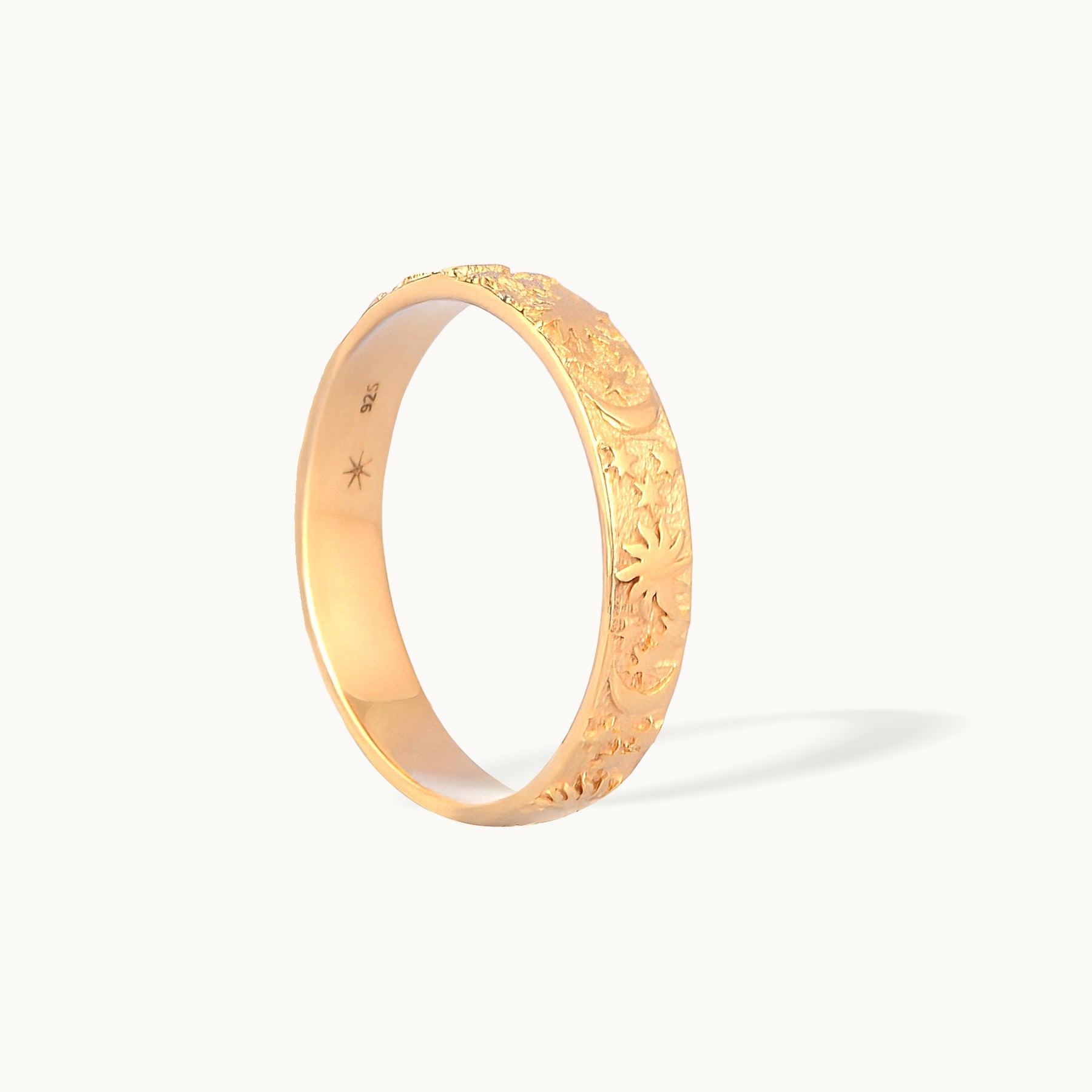 Glimtskrift – ring i forgyldt sølv