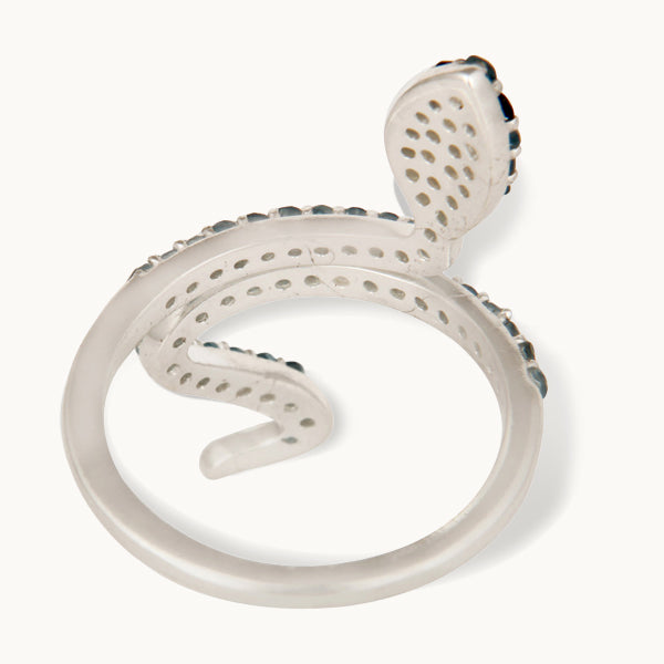 Midnatsflod – slangering med blå topas og safir