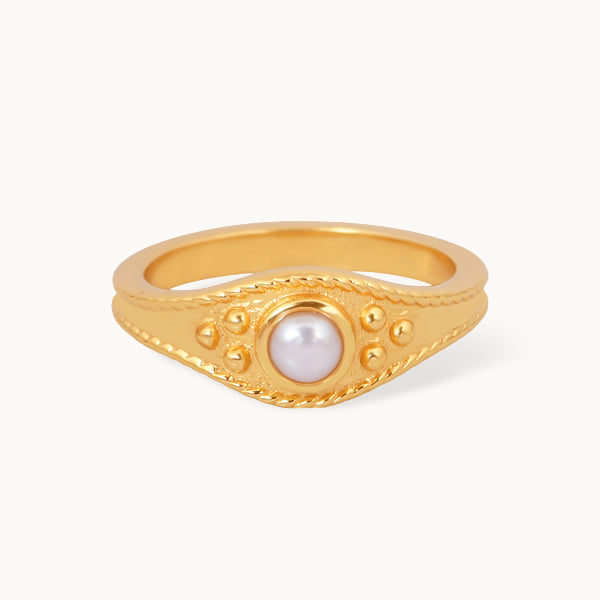 Perlevind – ring med ferskvandsperle