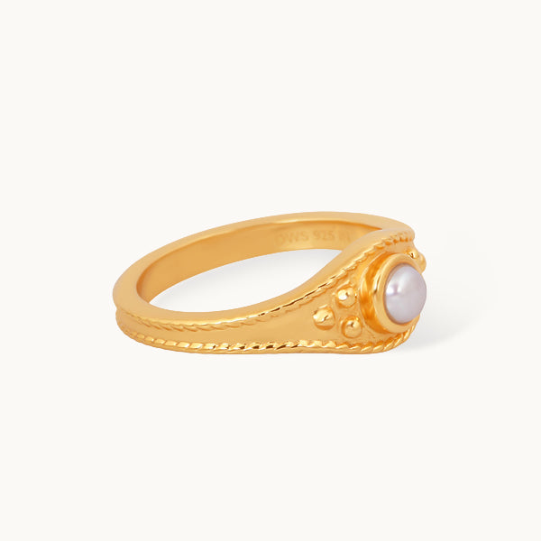 Perlevind – ring med ferskvandsperle