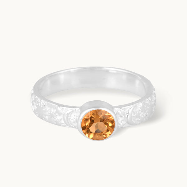 Solklang – ring med citrin
