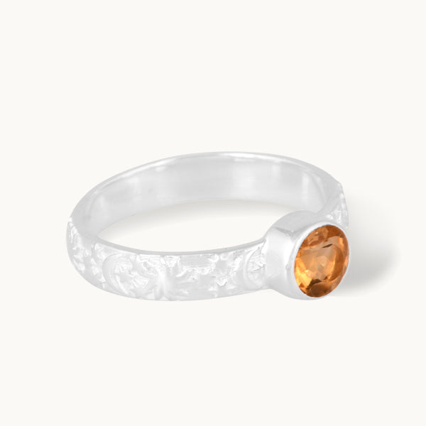 Solklang – ring med citrin