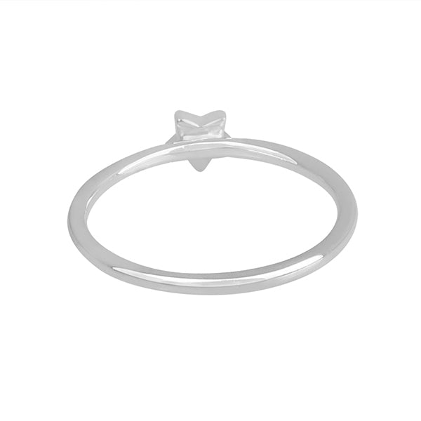 Stjernetåge – ring i rhodineret sølv