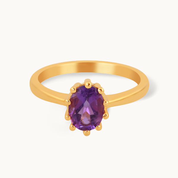 Tusmørkesang – ring med ametyst