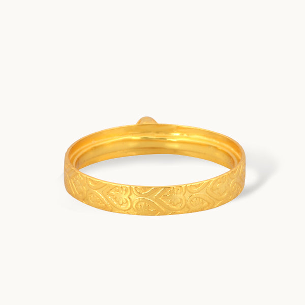 Citringyldne – ring med citrin