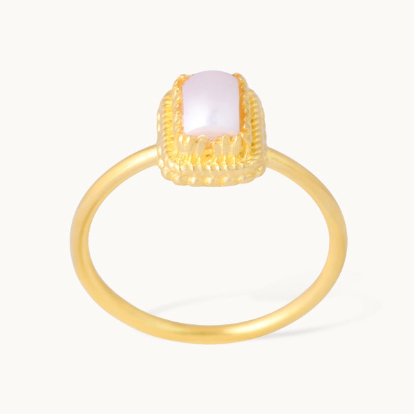 Dugperle – ring med ferskvandsperle