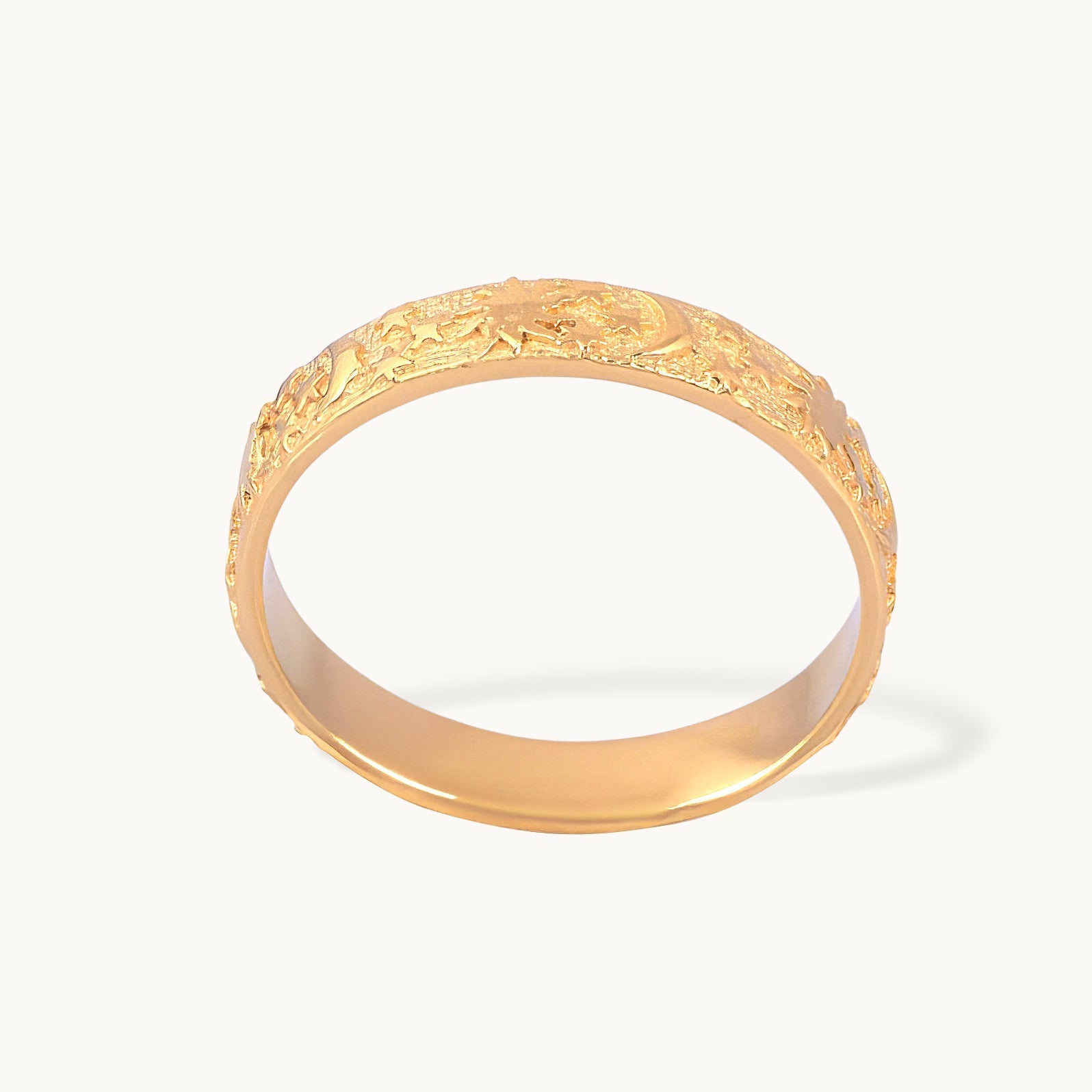 Glimtskrift – ring i forgyldt sølv