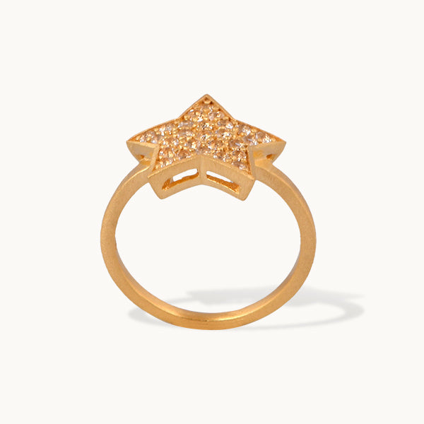 Isblomst – ring med hvid topas