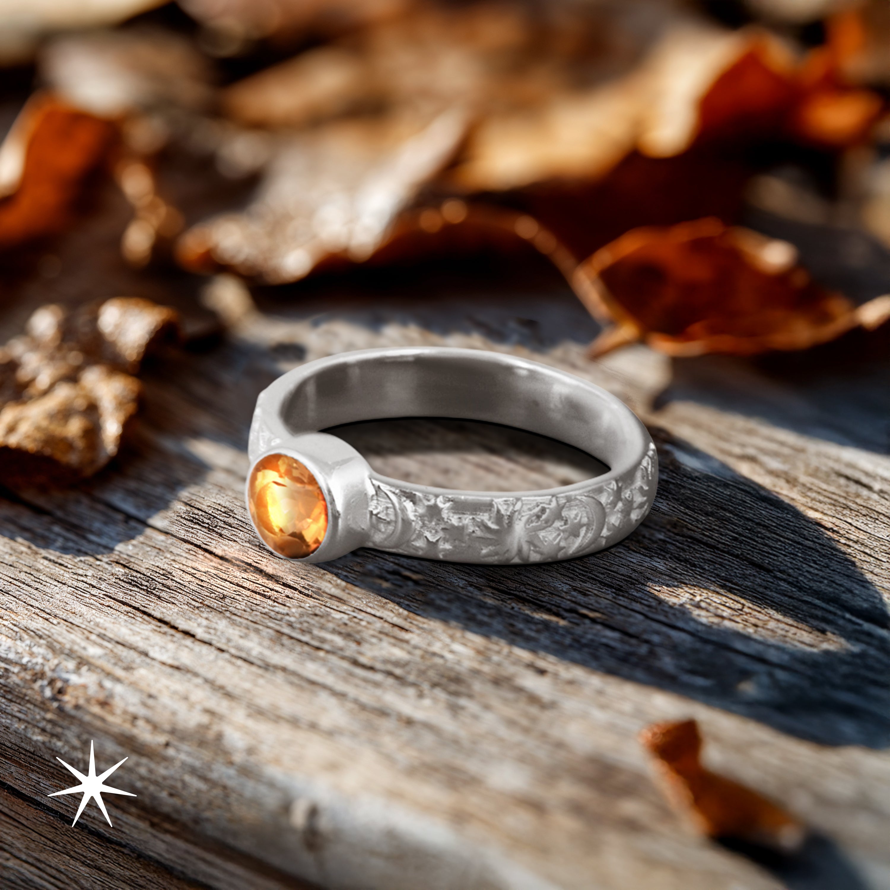 Solklang – ring med citrin