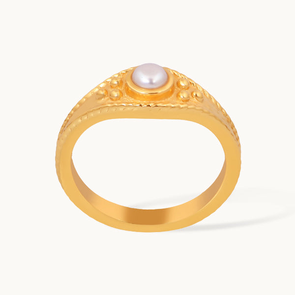 Perlevind – ring med ferskvandsperle