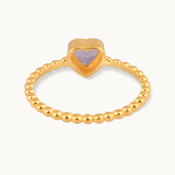 Rosenfald – ring med rosa ametyst