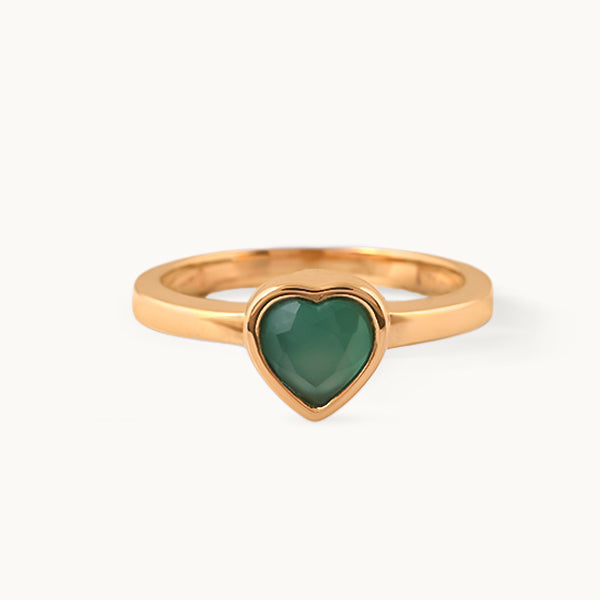 Skovens Vogter – ring med grøn onyx