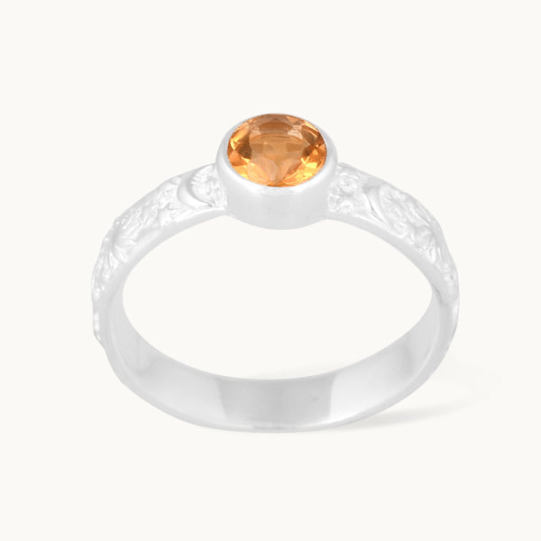 Solklang – ring med citrin