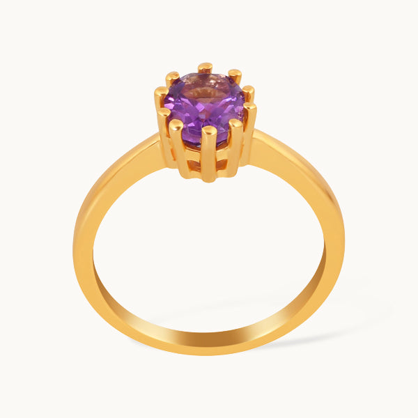 Tusmørkesang – ring med ametyst