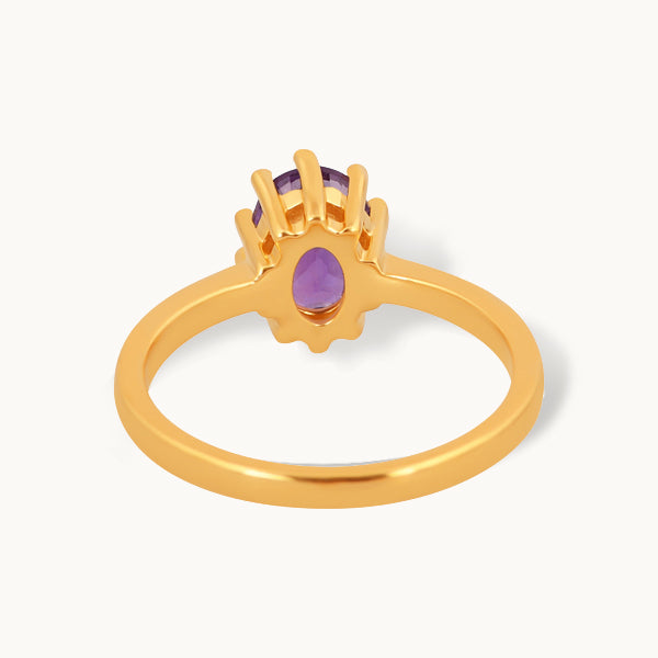 Tusmørkesang – ring med ametyst