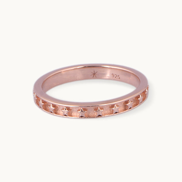 Vinterrose – ring i rosaforgyldt sølv